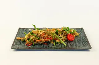Shrimp and chicken wok