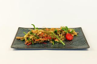 Shrimp and chicken wok