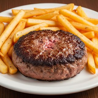 Hambúrguer no prato