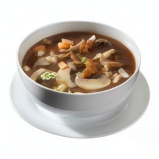 sopa de pollo con champiñones