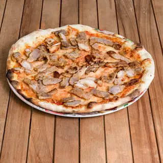 Pizza kebab piatto