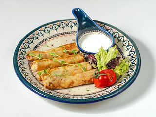 Млинці з куркою та грибами