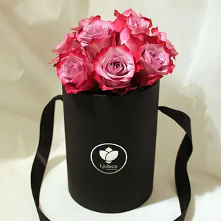 Lila ruže flower box C. 9 ruža