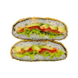 Japanese burger with salmon