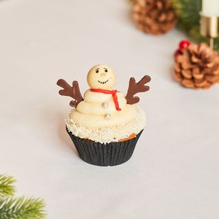 Cupcake Muñeco de Nieve