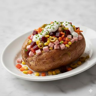 Patata Asada Con York