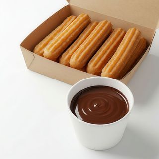 4 raciones de porras más 4 chocolates (550 g.) (17 uds. aprox)