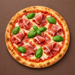 Pizza Margherita Con Prosciutto Crudo (33 Cm.)