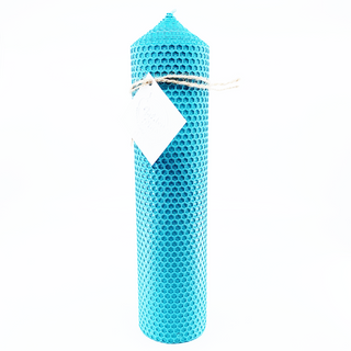Lumanare ceara naturala H27xD7 cm  Blue