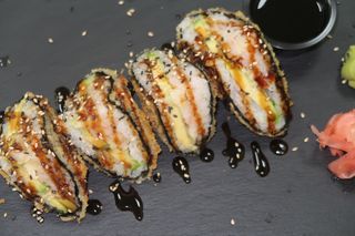 Суши сандвич със скариди