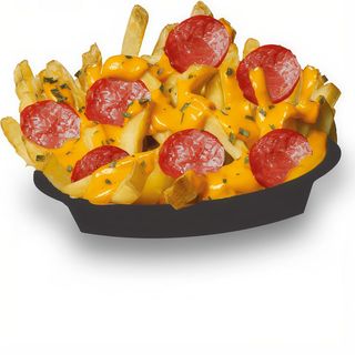 Patatas Fritas Con Queso Y Chorizo