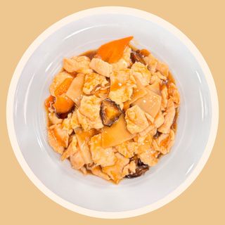 Pollo ai funghi e bambù