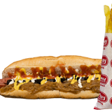 Хот - дог с наденица + малки картофки (370г)