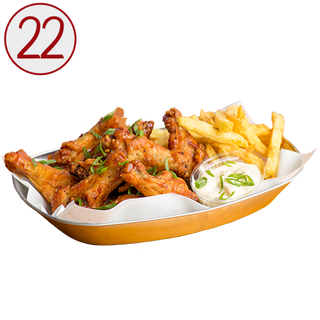 Buffalo Chicken Wings + пържени картофки (350г)