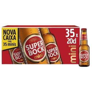 35x Cerveja Super Bock Mini 20cl (5,2% Vol.)
