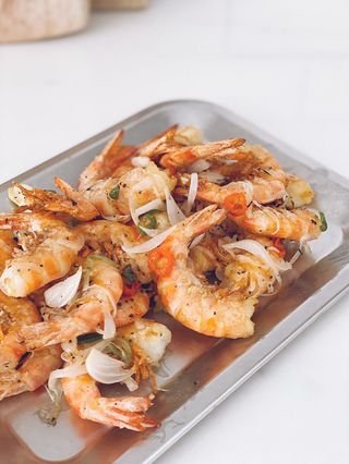 Gamberetti con sale e pepe