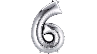 Balon foliowy 92cm srebrny 6