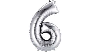 Balon foliowy 92cm srebrny 6