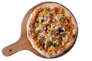 Pizza Pesto Gambas
