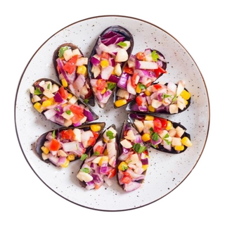Ración De Mejillones Con Picadillo
