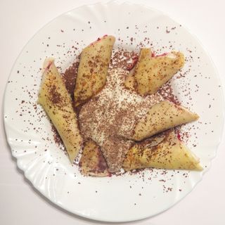 Млинці з сиром та малиною (200г)