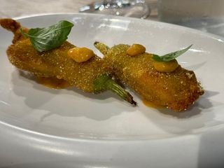 Fiore di zucca ai gamberi