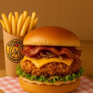 Burger Algerian bacon con patatas