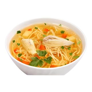 sopa de pollo con fideos