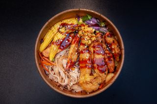 Рисова локшина з куркою та устричним соусом 450г