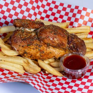Half roasted chicken + patatine fritte