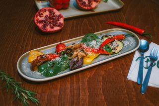 Legume coapte pe gratar cu Pesto & Parmezan