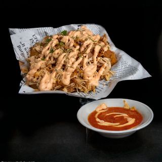 Cartofi cu pui si sos blend