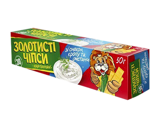 Золотисті Чіпси Кроп Та Сметана 50г