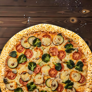 Tomato Mushroom & Spinach Veg Pizza 