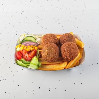 Falafel kebab fries vege