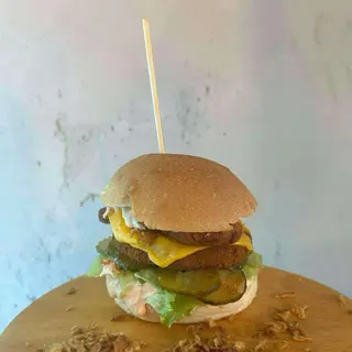 Vege burger i mini frytki