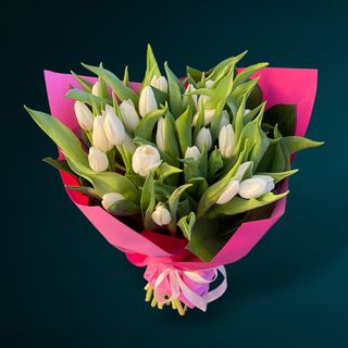 Buchet 25 Lalele Albe