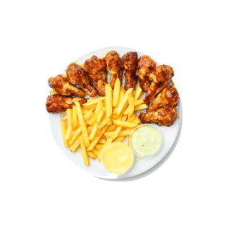 ALITAS DE POLLO con PAPAS