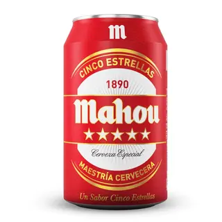 Mahou 5 Estrellas Lata 0,33 Cl.