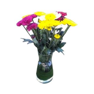 Jarra de Vidro com Margaridas