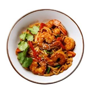 Udon Con Verduras Y Gambas