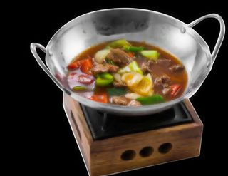 Wok De Sartén Con Ternera