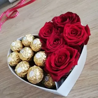 Coeur avec chocolat