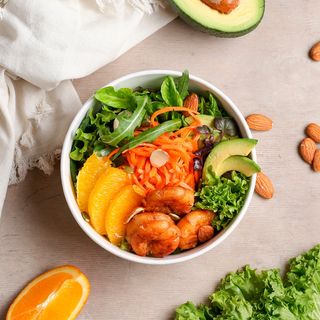 Առողջ պոկե բոուլ  ծովախեցգետնով