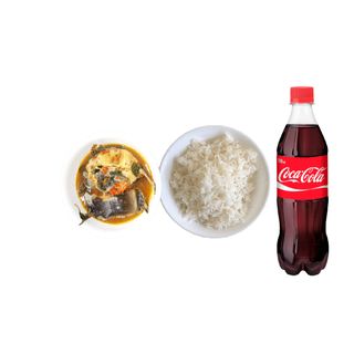 White rice + catfish pepper soup