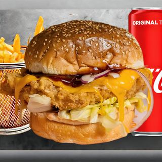 Spicy chicken burger combo