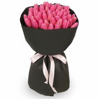 Букет "Pink Tulips" з 51 тюльпана