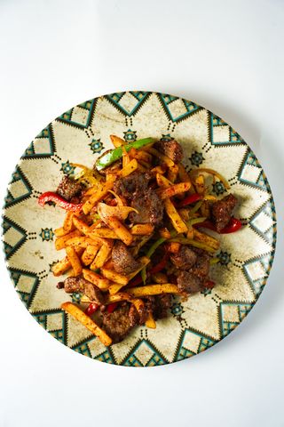 Фирменное мясо с фри