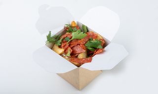 პოტატო პეპერონის ძეხვით 