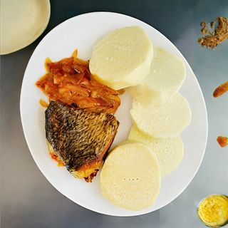 Igname Grillé Avec Thon